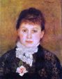 Woman Wearing White Frills by Pierre Auguste Renoir - Hand-Painted Oil Painting on Canvas on Sale