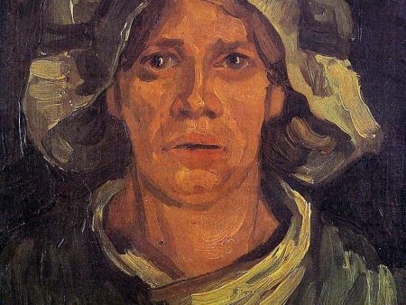 Head of a Peasant Woman with White Cap by Vincent Van Gogh - Hand-Painted Oil Painting on Canvas For Cheap