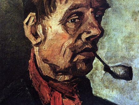 Head of a Peasant with a Pipe by Vincent Van Gogh - Hand-Painted Oil Painting on Canvas Cheap