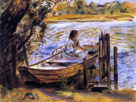 Young Woman in a Boat (also known as Lise Trehot) by Pierre Auguste Renoir - Hand-Painted Oil Painting on Canvas Online