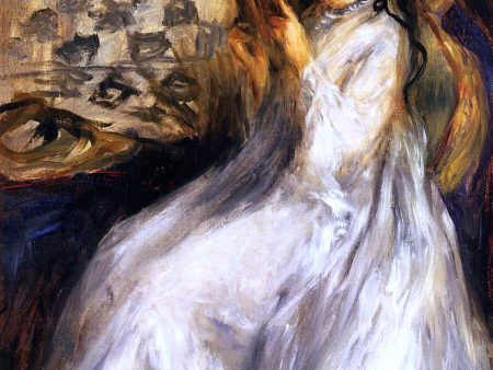 Young Woman in White Reading by Pierre Auguste Renoir - Hand-Painted Oil Painting on Canvas Cheap