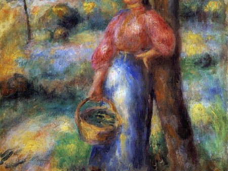 The Shepherdess by Pierre Auguste Renoir - Hand-Painted Oil Painting on Canvas Online Hot Sale