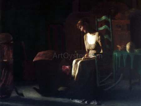 Woman in a Rocking Chair by Thomas Pollock Anschutz - Hand-Painted Oil Painting on Canvas For Discount