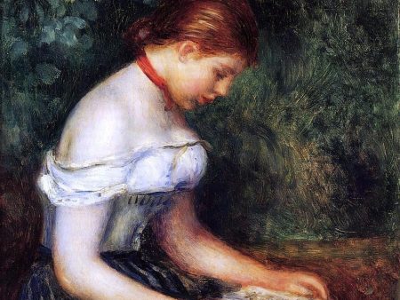 The Reader (La Liseuse) (also known as Seated Young Woman) by Pierre Auguste Renoir - Hand-Painted Oil Painting on Canvas Online Hot Sale