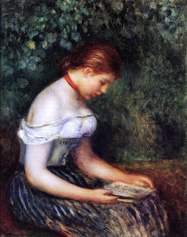 The Reader (La Liseuse) (also known as Seated Young Woman) by Pierre Auguste Renoir - Hand-Painted Oil Painting on Canvas Online Hot Sale