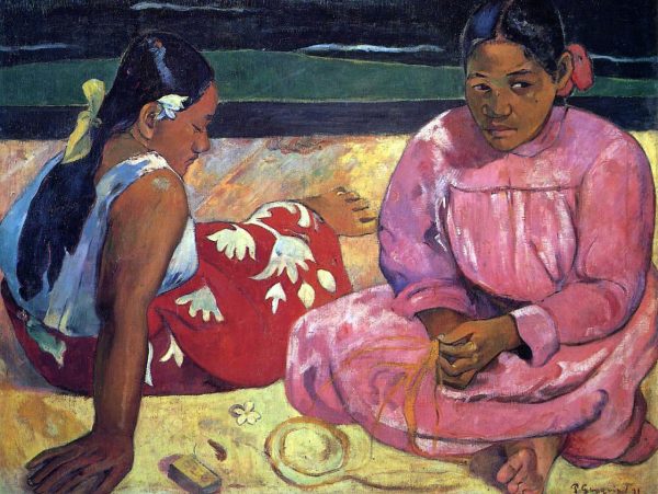 Two Women on the Beach by Paul Gauguin - Hand-Painted Oil Painting on Canvas For Cheap