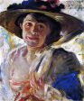 Woman in a Hat with Roses by Lovis Corinth - Hand-Painted Oil Painting on Canvas Fashion