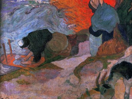 Washerwomen by Paul Gauguin - Hand-Painted Oil Painting on Canvas For Sale