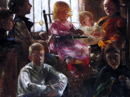 The Family of the Painter Fritz Rumpf by Lovis Corinth - Hand-Painted Oil Painting on Canvas Hot on Sale