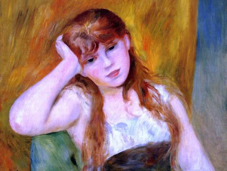 Young Blond Woman by Pierre Auguste Renoir - Hand-Painted Oil Painting on Canvas For Sale