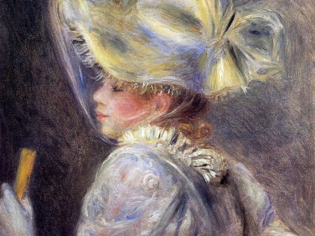 Woman in a White Hat by Pierre Auguste Renoir - Hand-Painted Oil Painting on Canvas Supply