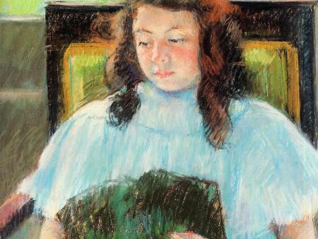 Young Girl Reading by Mary Cassatt - Hand-Painted Oil Painting on Canvas Sale