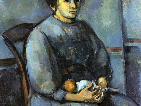 Young Girl with a Doll by Paul Cezanne - Hand-Painted Oil Painting on Canvas For Sale