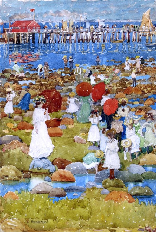 The Stony Beach, Ogunquit by Maurice Prendergast - Hand-Painted Oil Painting on Canvas Supply