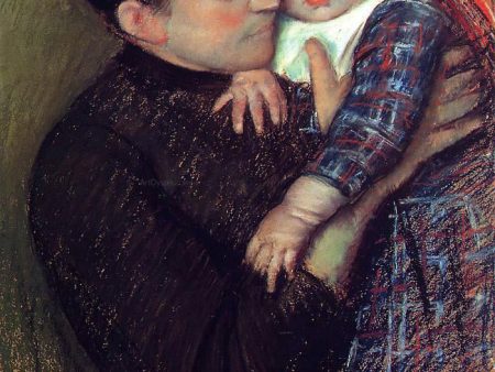 Woman and Her Child (also known as Helene de Septeuil) by Mary Cassatt - Hand-Painted Oil Painting on Canvas Hot on Sale