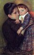 Woman and Her Child (also known as Helene de Septeuil) by Mary Cassatt - Hand-Painted Oil Painting on Canvas Hot on Sale