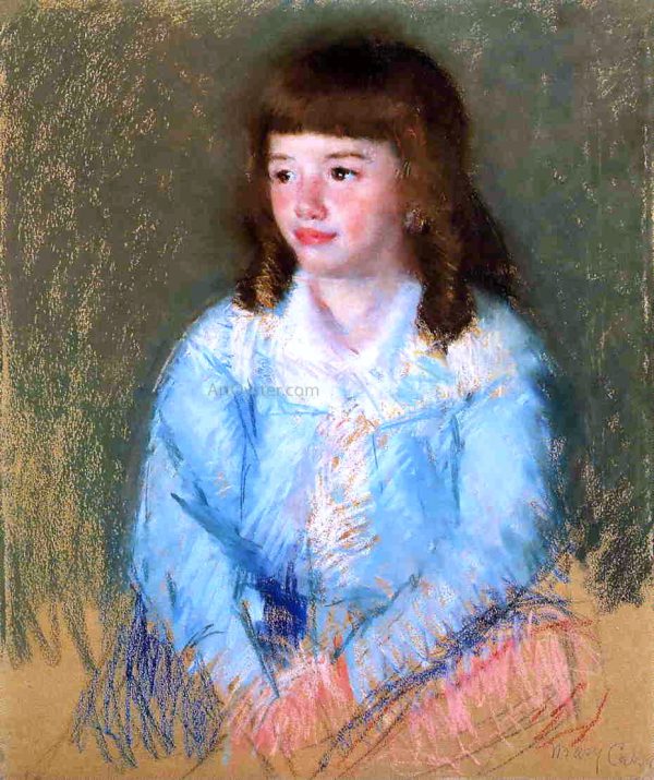 Young Boy in Blue by Mary Cassatt - Hand-Painted Oil Painting on Canvas Cheap