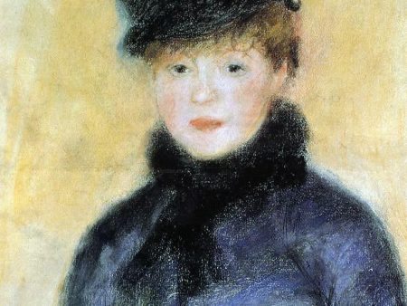 Woman with a Blue Blouse by Pierre Auguste Renoir - Hand-Painted Oil Painting on Canvas Supply