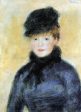 Woman with a Blue Blouse by Pierre Auguste Renoir - Hand-Painted Oil Painting on Canvas Supply