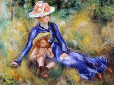 Yvonne and Jean by Pierre Auguste Renoir - Hand-Painted Oil Painting on Canvas Online