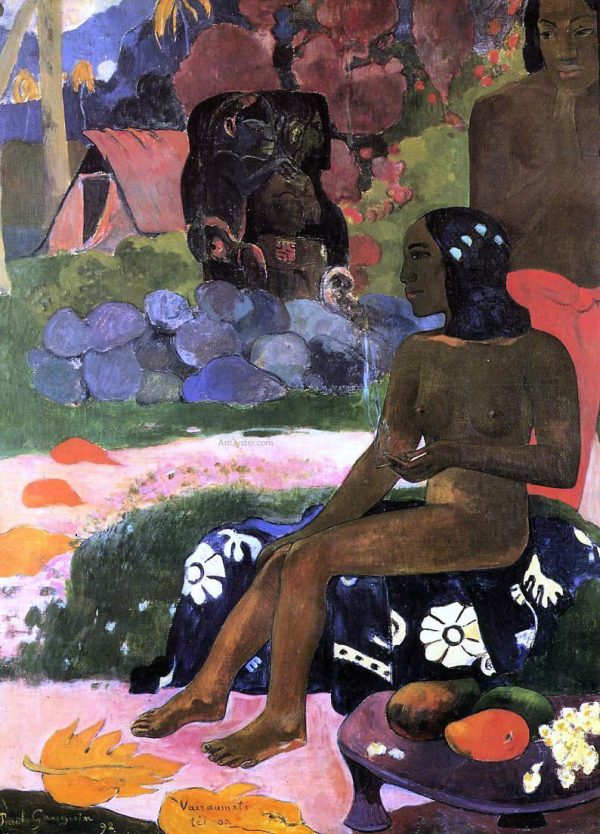 Viaraumati Tei Oa (also known as Her Name is Viaraumati) by Paul Gauguin - Hand-Painted Oil Painting on Canvas on Sale