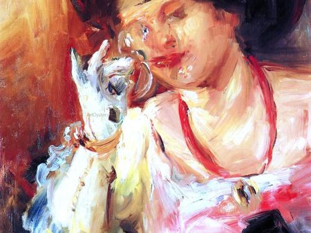 Woman with a Glass of Wine by Lovis Corinth - Hand-Painted Oil Painting on Canvas Online Sale