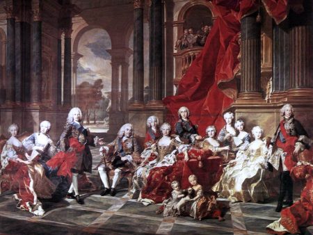 The Family of Philip V by Louis Michel Van Loo - Hand-Painted Oil Painting on Canvas Sale