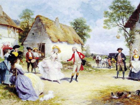 The Minuet by Lucius Rossi - Hand-Painted Oil Painting on Canvas Hot on Sale