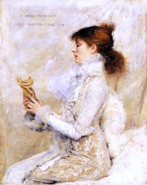 The Sarah Bernhardt Portrait by Jules Bastien-Lepage - Hand-Painted Oil Painting on Canvas Cheap