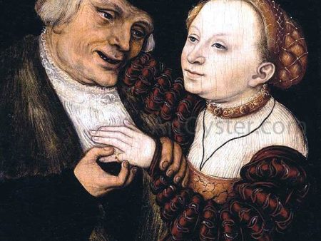 The Ill Matched Lovers by The Younger Lucas Cranach - Hand-Painted Oil Painting on Canvas Online Sale