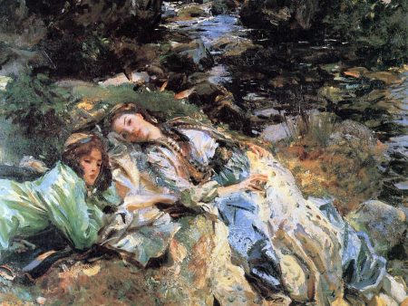 A Brook by John Singer Sargent - Hand-Painted Oil Painting on Canvas Sale