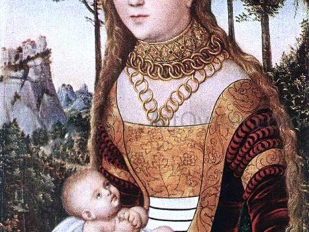 Young Mother with Child by The Elder Lucas Cranach - Hand-Painted Oil Painting on Canvas Supply