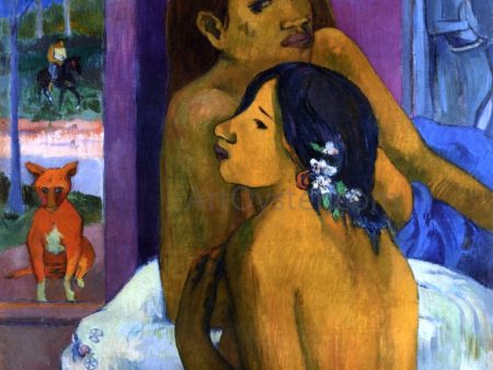 Two Women (also known as Flowered Hair) by Paul Gauguin - Hand-Painted Oil Painting on Canvas on Sale