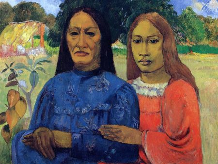 Two Women (also known as Mother and Daughter) by Paul Gauguin - Hand-Painted Oil Painting on Canvas For Discount