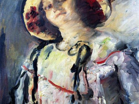 Wilhelmine in a Yellow Hat by Lovis Corinth - Hand-Painted Oil Painting on Canvas For Cheap