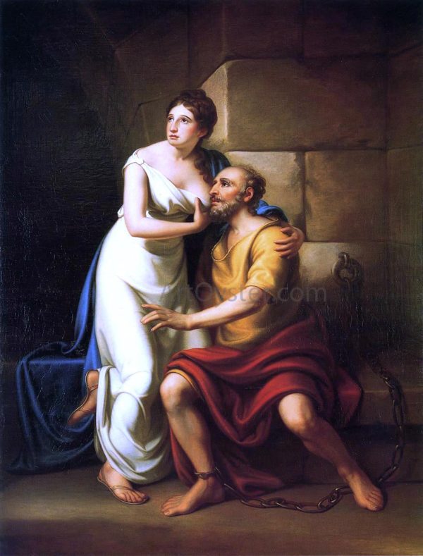 The Roman Daughter by Rembrandt Peale - Hand-Painted Oil Painting on Canvas Online now