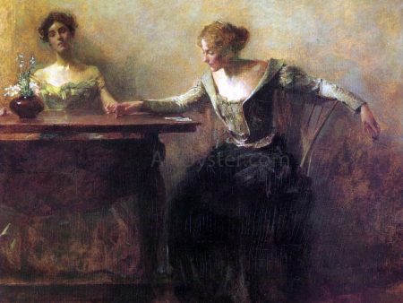 The Fortune Teller by Thomas Wilmer Dewing - Hand-Painted Oil Painting on Canvas For Cheap