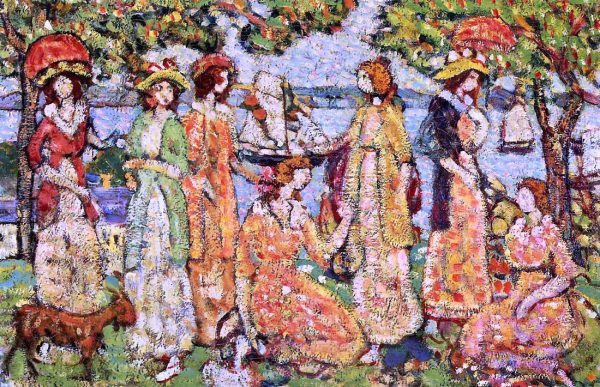 The Idlers by Maurice Prendergast - Hand-Painted Oil Painting on Canvas Online Hot Sale