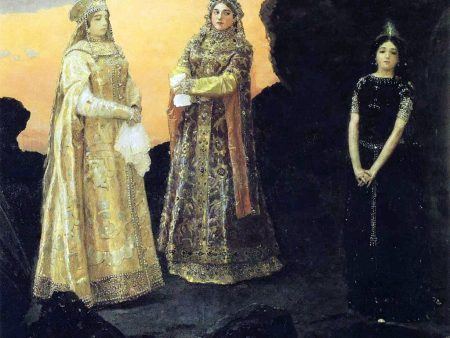 Three Tsarevnas of the Underground Kingdom by Victor Mikhail Vasnetsov - Hand-Painted Oil Painting on Canvas For Discount