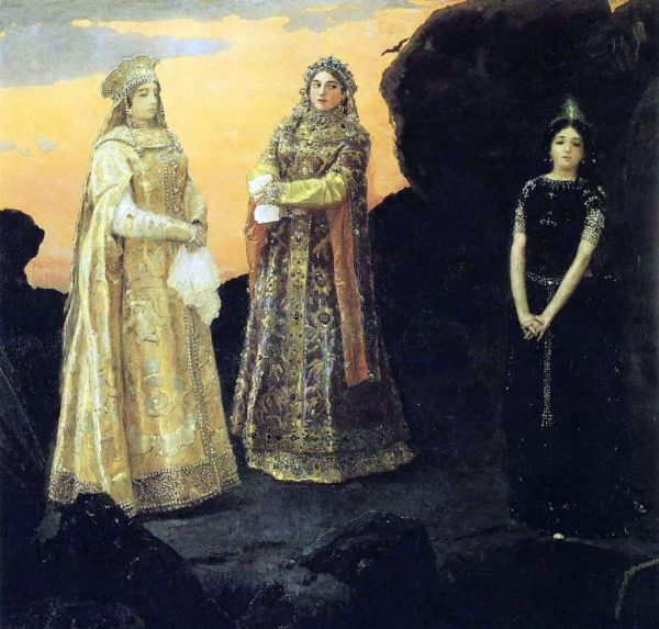 Three Tsarevnas of the Underground Kingdom by Victor Mikhail Vasnetsov - Hand-Painted Oil Painting on Canvas For Discount