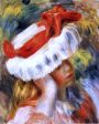 Young Girl with a Hat by Pierre Auguste Renoir - Hand-Painted Oil Painting on Canvas Cheap