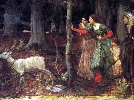 The Mystic Wood by John William Waterhouse - Hand-Painted Oil Painting on Canvas Hot on Sale