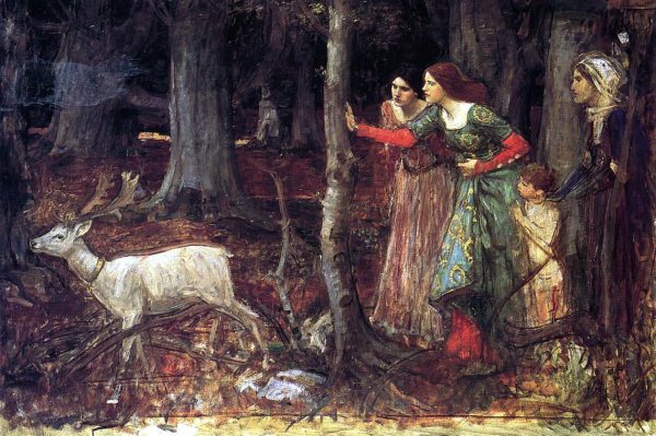 The Mystic Wood by John William Waterhouse - Hand-Painted Oil Painting on Canvas Hot on Sale