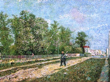 Man with Spade in a Suburb of Paris by Vincent Van Gogh - Hand-Painted Oil Painting on Canvas Sale