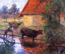 Watering Place by Paul Gauguin - Hand-Painted Oil Painting on Canvas For Sale