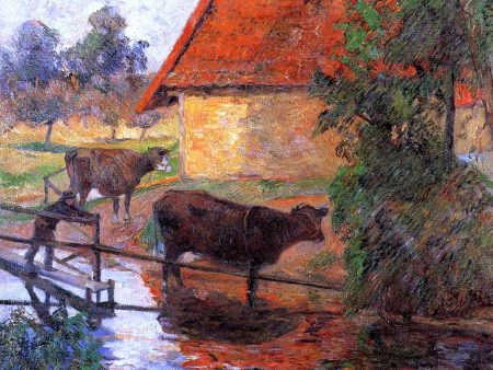 Watering Place by Paul Gauguin - Hand-Painted Oil Painting on Canvas For Sale