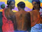 Three Tahitians by Paul Gauguin - Hand-Painted Oil Painting on Canvas For Discount