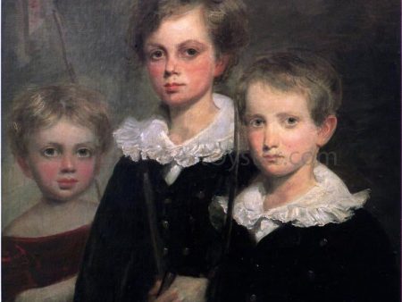 The Anderson Children by Oliver Frazer - Hand-Painted Oil Painting on Canvas Online now