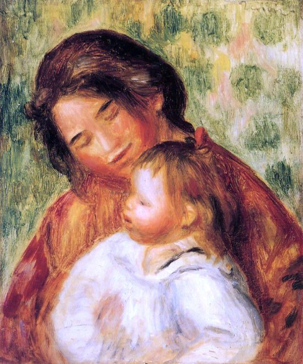 Woman and Child by Pierre Auguste Renoir - Hand-Painted Oil Painting on Canvas Online