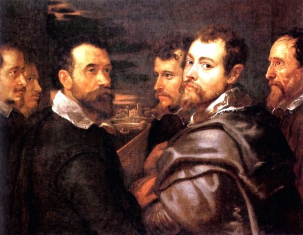 The Mantuan Circle Of Friends by Peter Paul Rubens - Hand-Painted Oil Painting on Canvas For Cheap